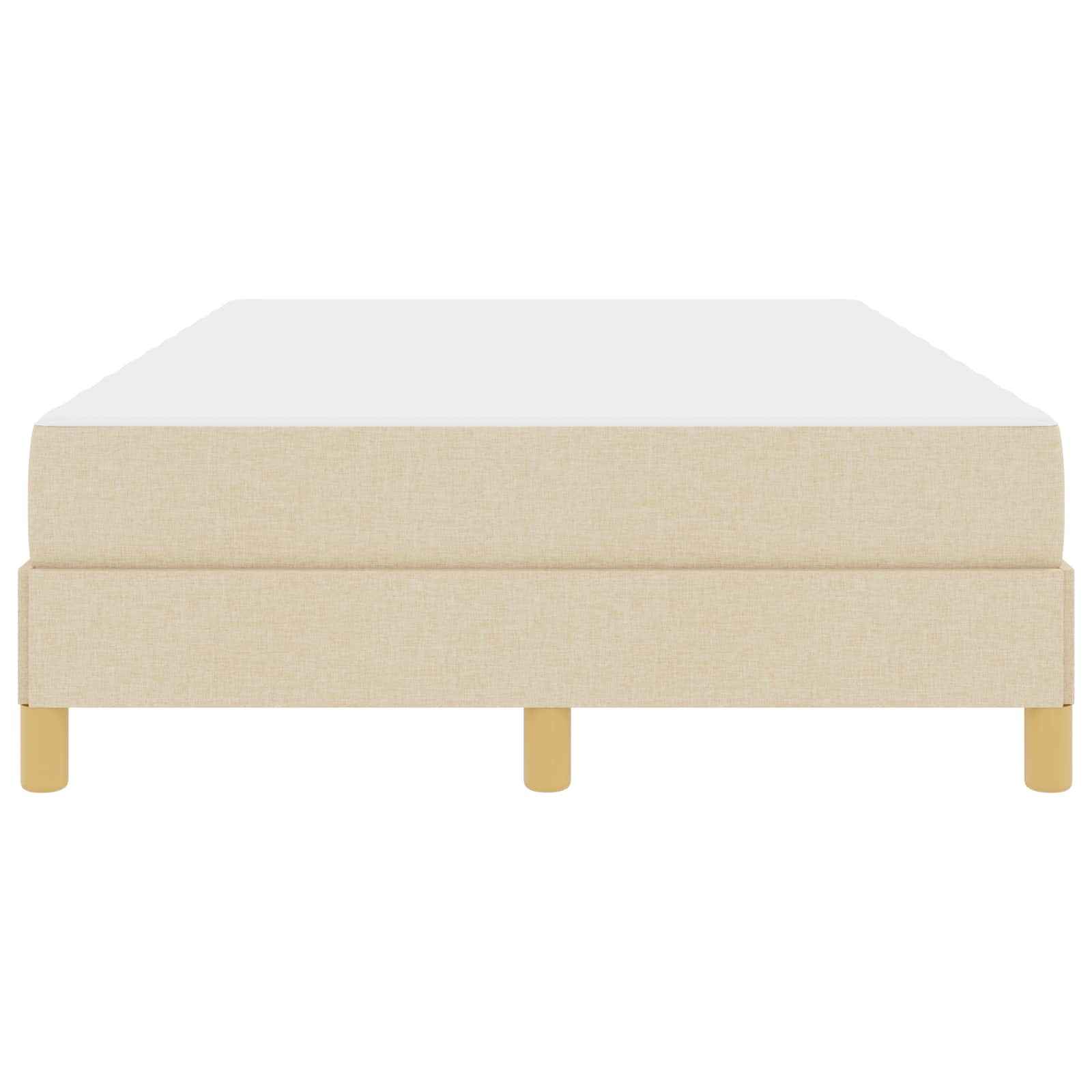 Boxspringbett mit Matratze Creme 120 x 190 cm Stoff
