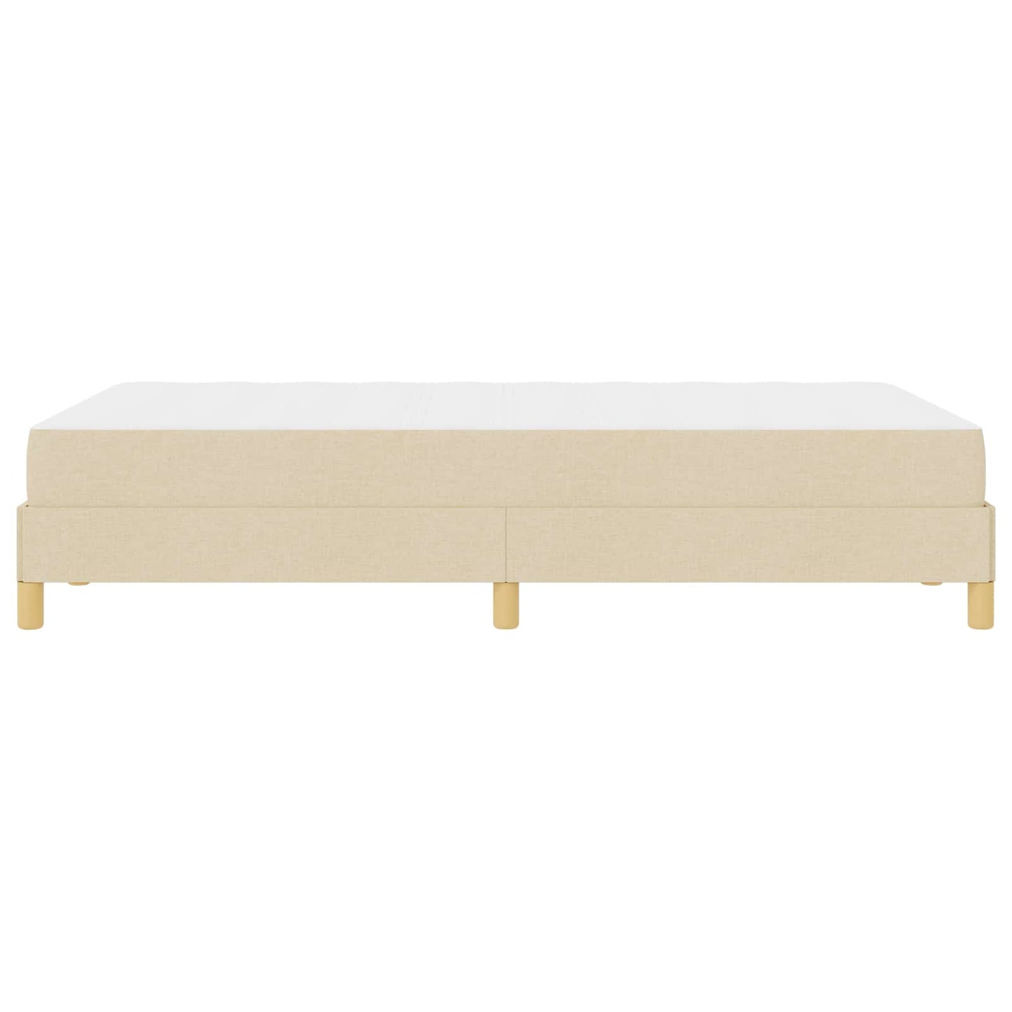 Boxspringbett mit Matratze Creme 120 x 190 cm Stoff