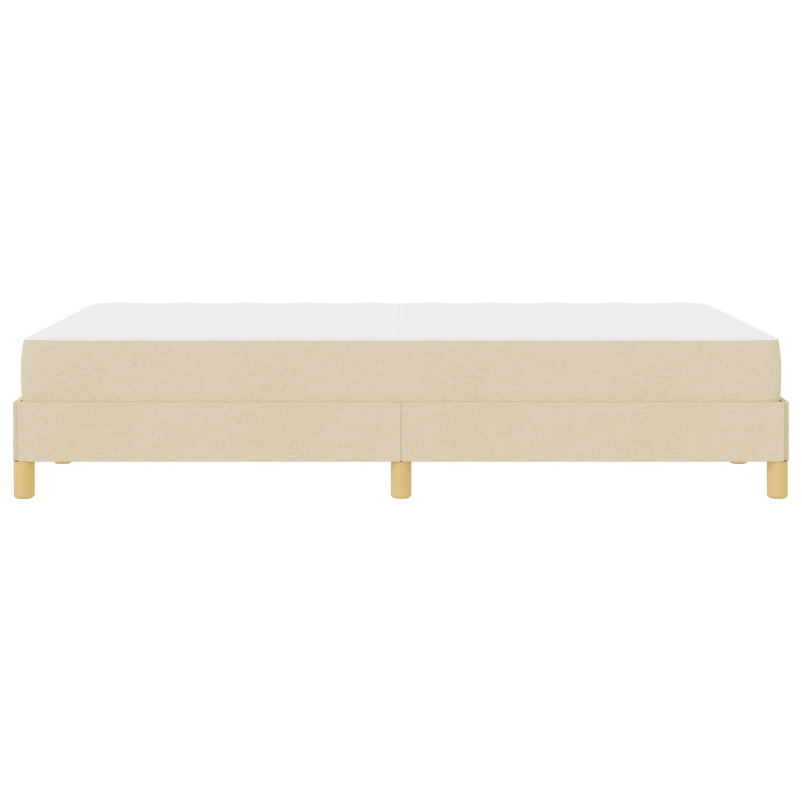 Boxspringbett mit Matratze Creme 120 x 190 cm Stoff