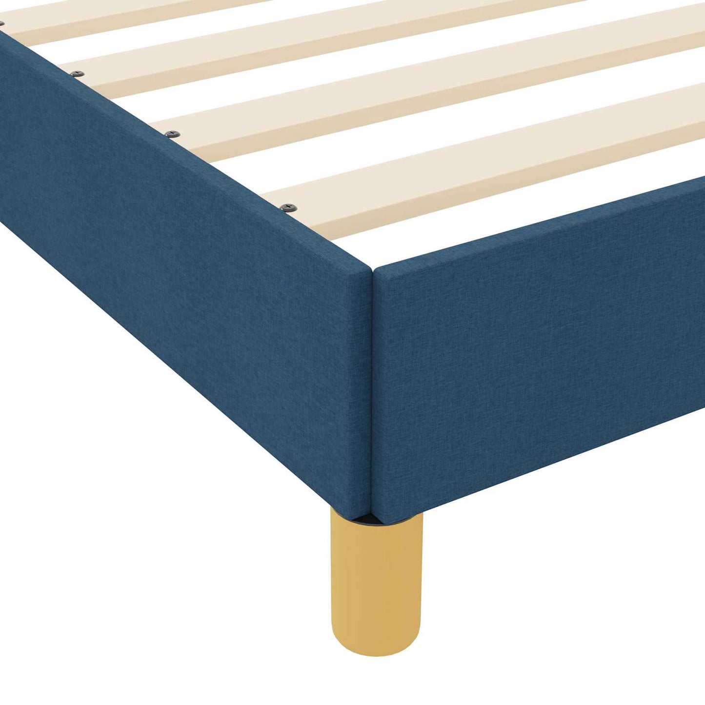 Boxspringbett mit Matratze Blau 120 x 190 cm Stoff