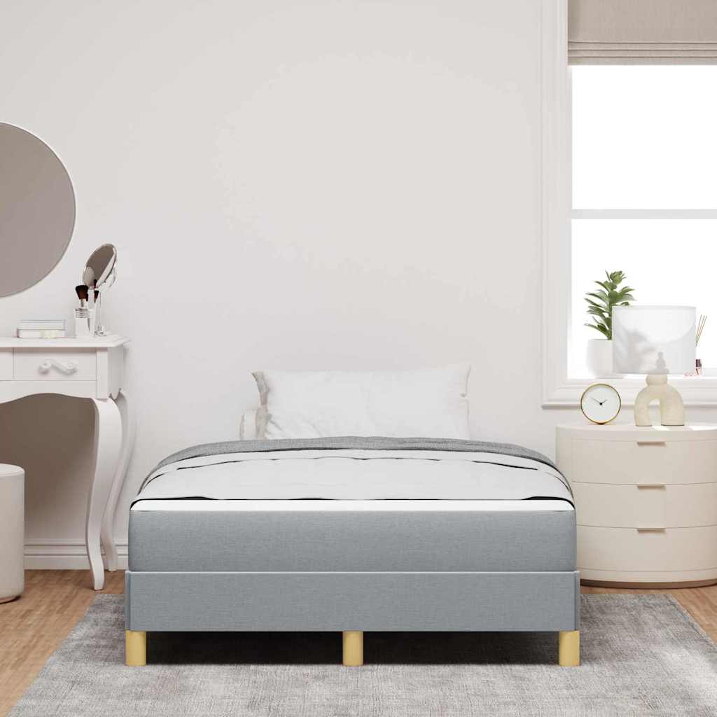 Boxspringbett mit Matratze Hellgrau 120 x 200 cm Stoff