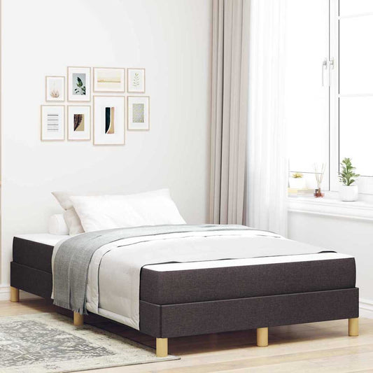 Boxspringbett Braun 120 x 200 cm Stoff, Ingenieurholz