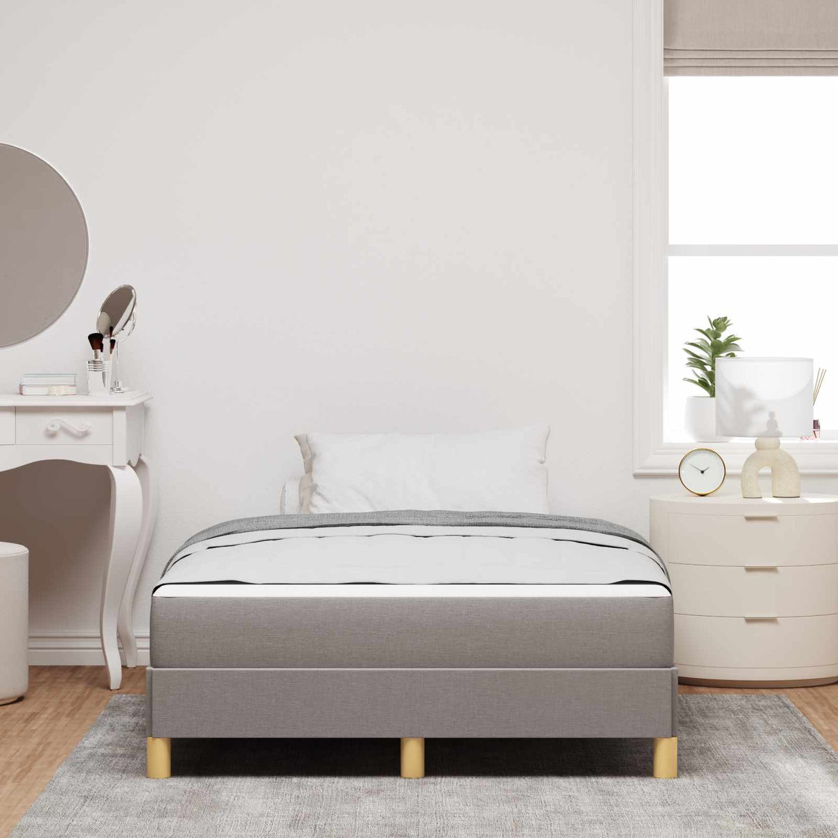 Boxspringbett Taupe 120 x 200 cm Stoff