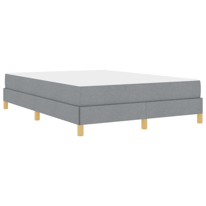 Boxspringbett mit Matratze Hellgrau 140 x 190 cm Stoff