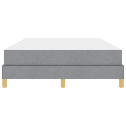 Boxspringbett mit Matratze Hellgrau 140 x 190 cm Stoff