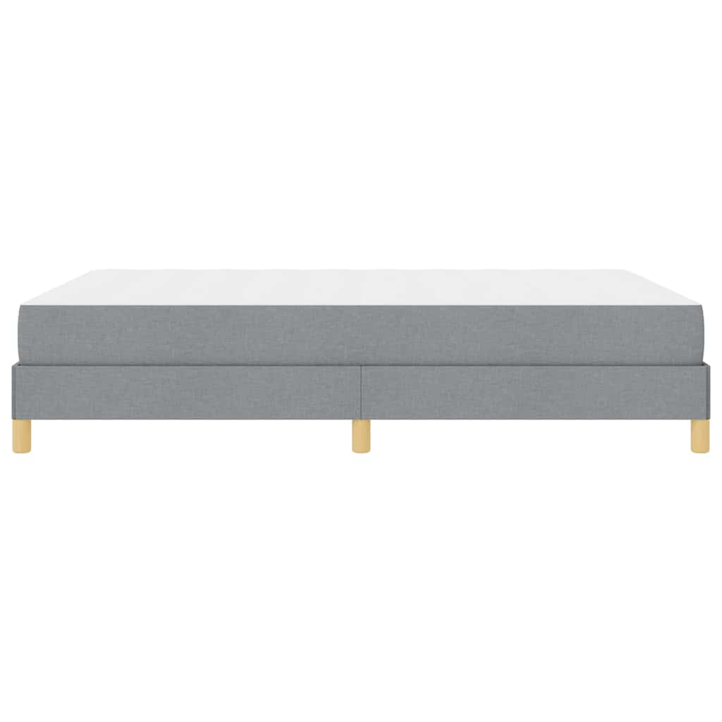Boxspringbett mit Matratze Hellgrau 140 x 190 cm Stoff
