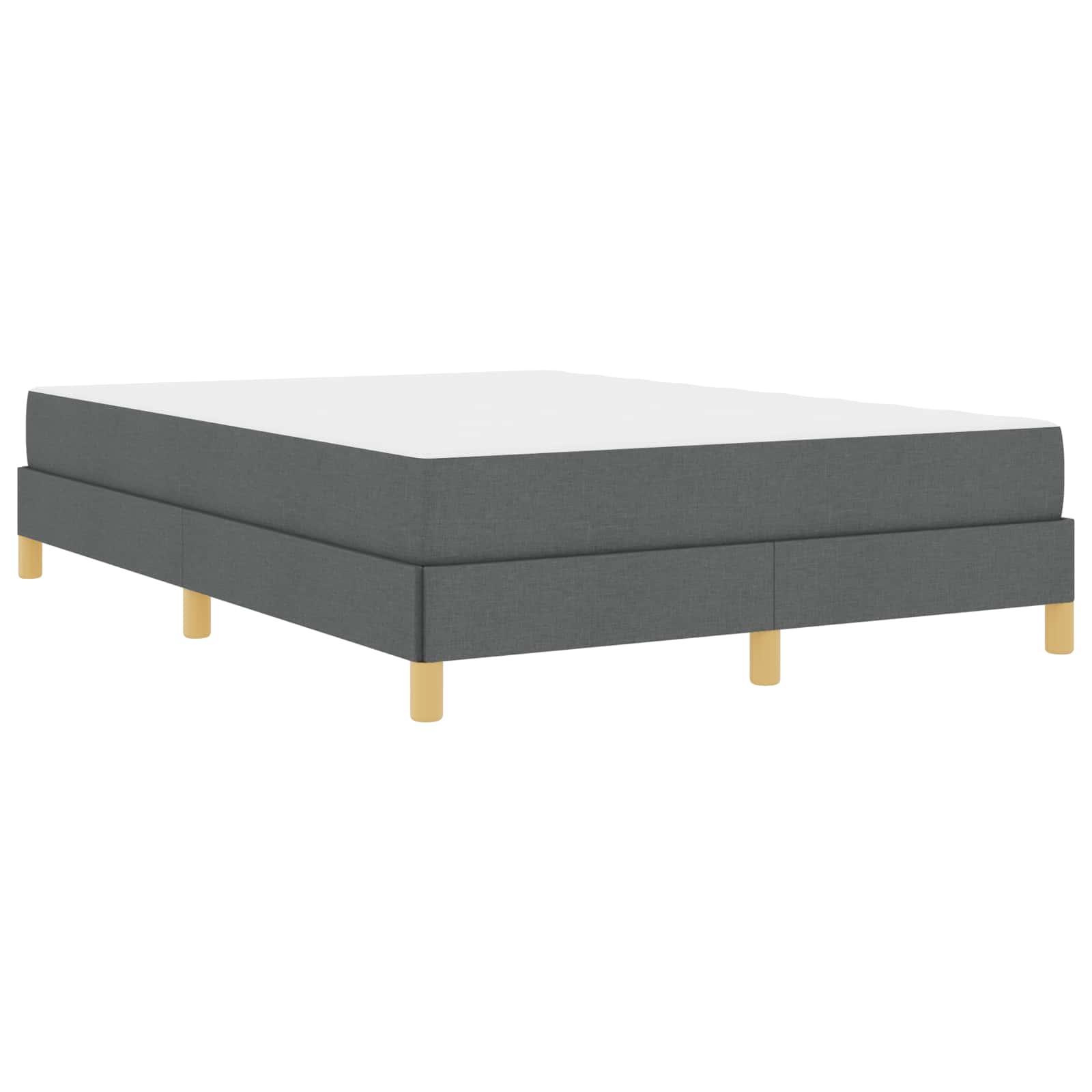 Boxspringbett mit Matratze Dunkelgrau 140 x 190 cm Stoff