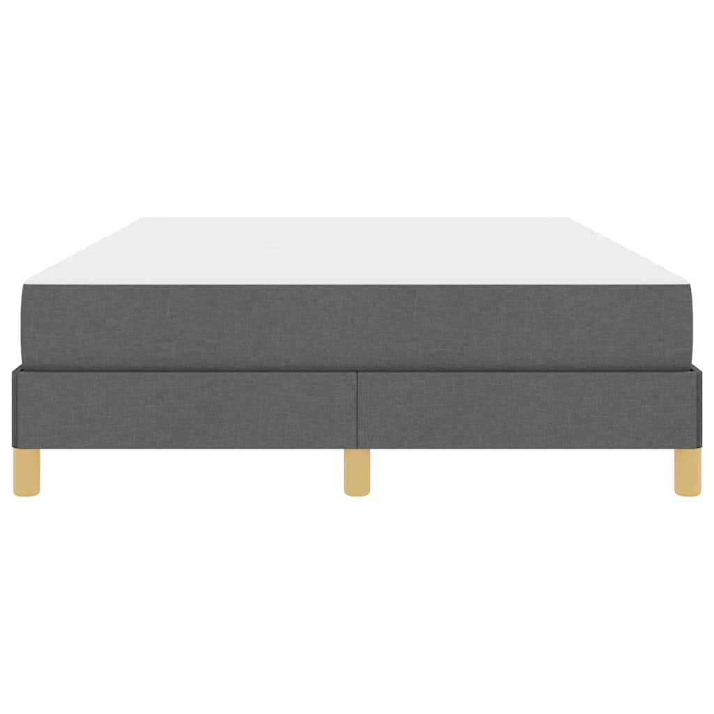 Boxspringbett mit Matratze Dunkelgrau 140 x 190 cm Stoff