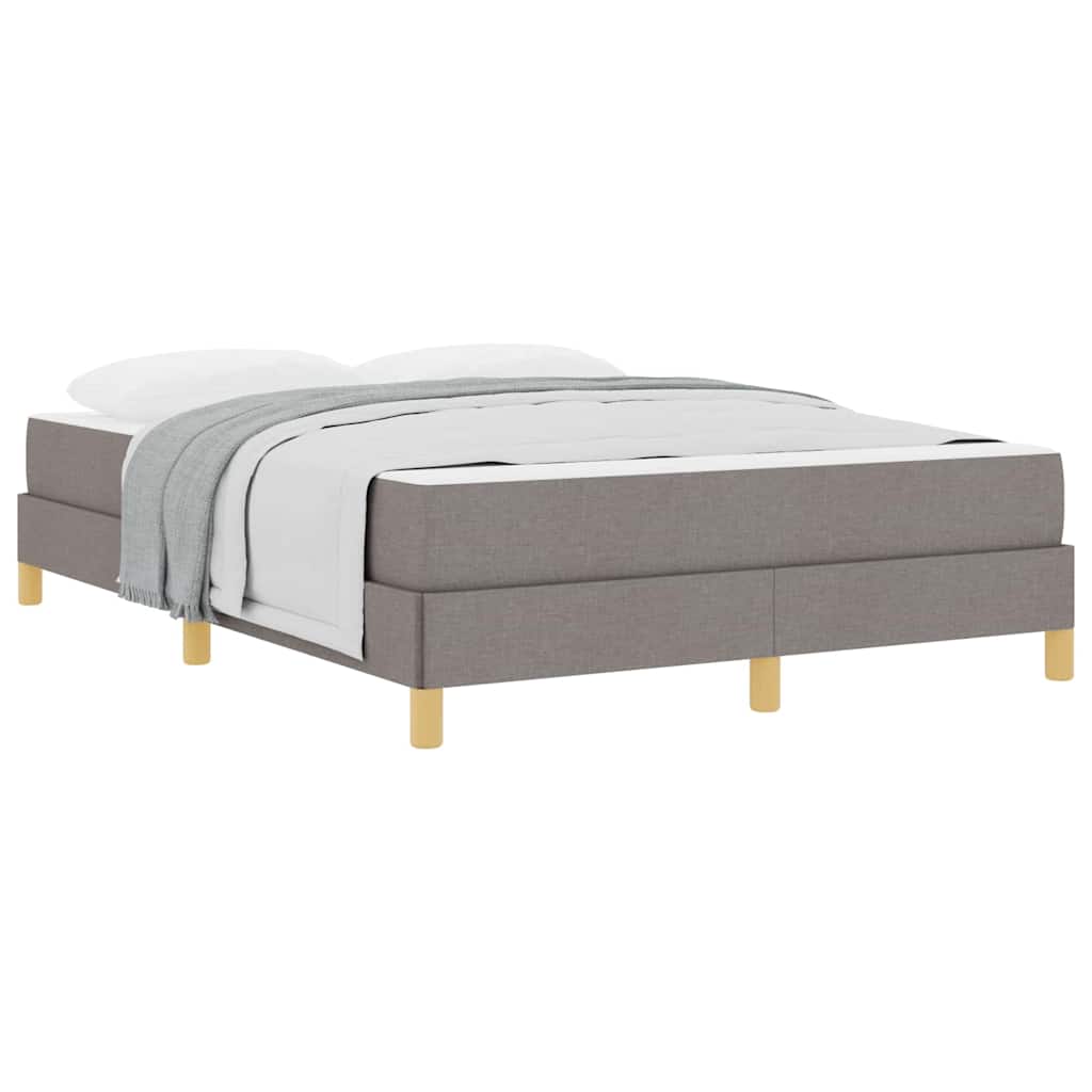 Boxspringbett Taupe und Braun 140 x 190 cm
