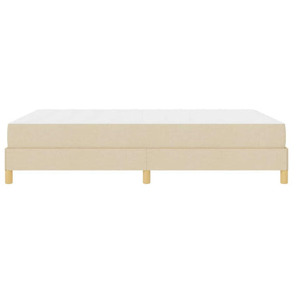 Boxspringbett mit Matratze Creme 140 x 190 cm Stoff