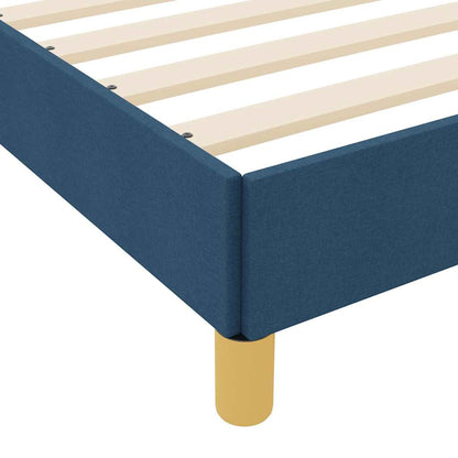 Boxspringbett mit Matratze Blau 140 x 190 cm Stoff