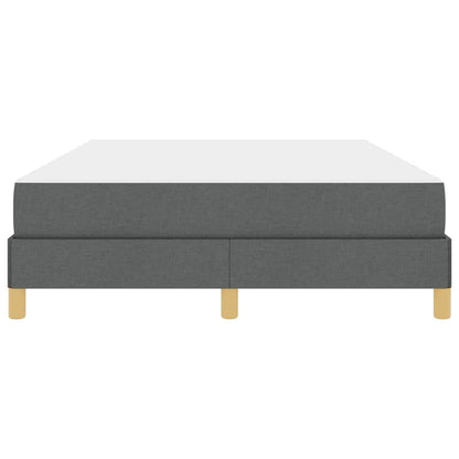Boxspringbett mit Matratze Dunkelgrau 140 x 200 cm Stoff