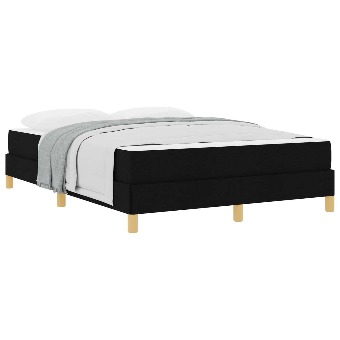 Boxspringbett mit Matratze Schwarz 140 x 200 cm Stoff