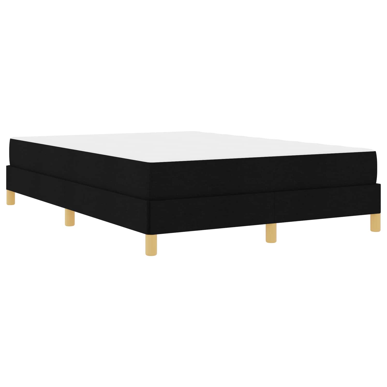 Boxspringbett mit Matratze Schwarz 140 x 200 cm Stoff