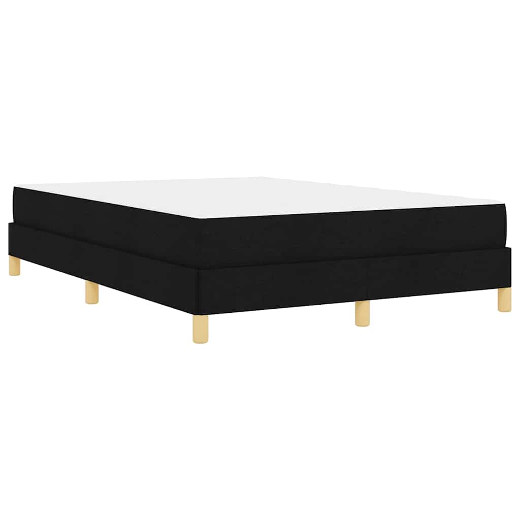 Boxspringbett mit Matratze Schwarz 140 x 200 cm Stoff