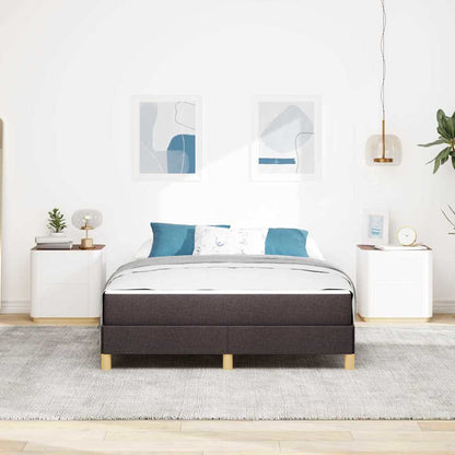 Boxspringbett mit Matratze Dunkelbraun 140 x 200 cm Stoff