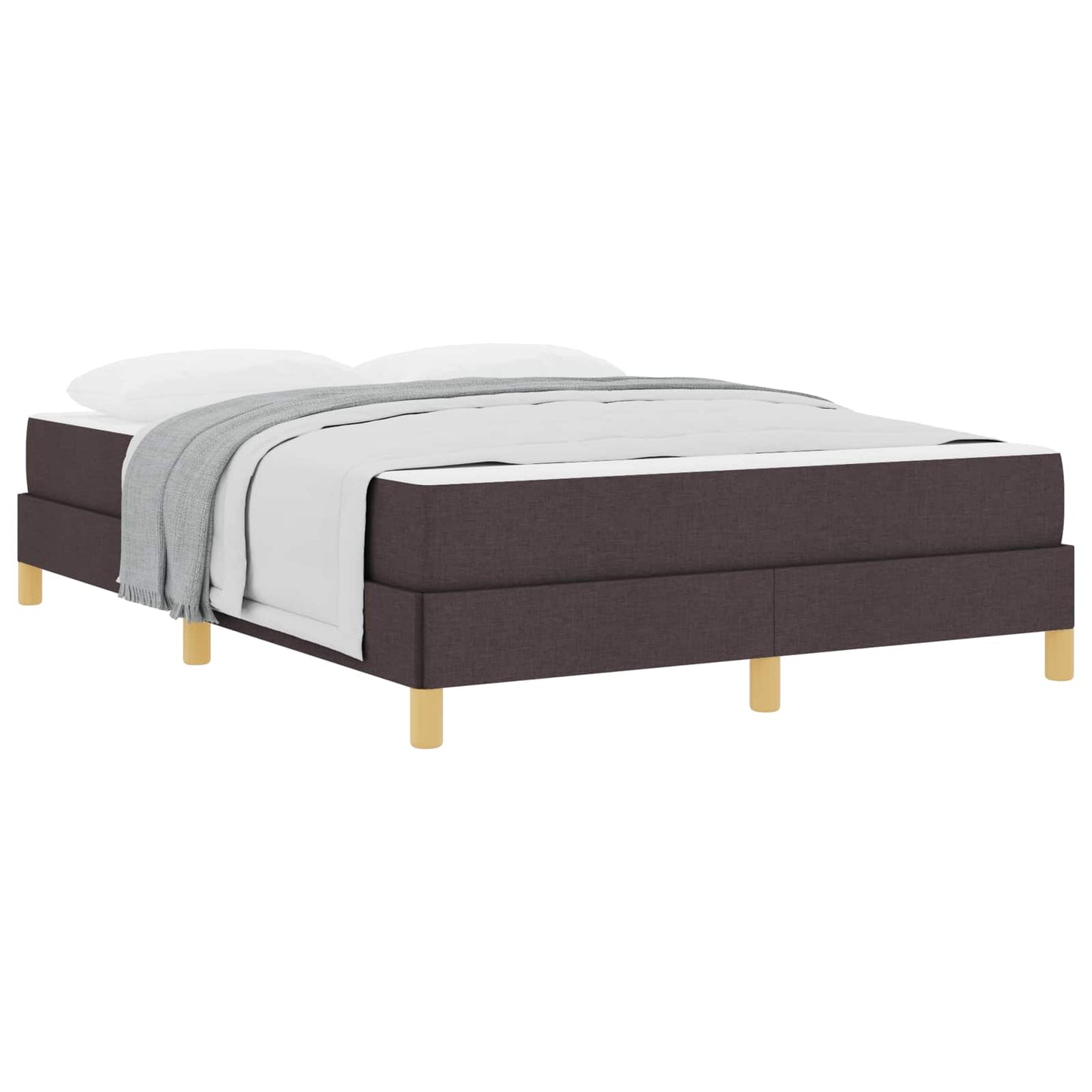 Boxspringbett mit Matratze Dunkelbraun 140 x 200 cm Stoff