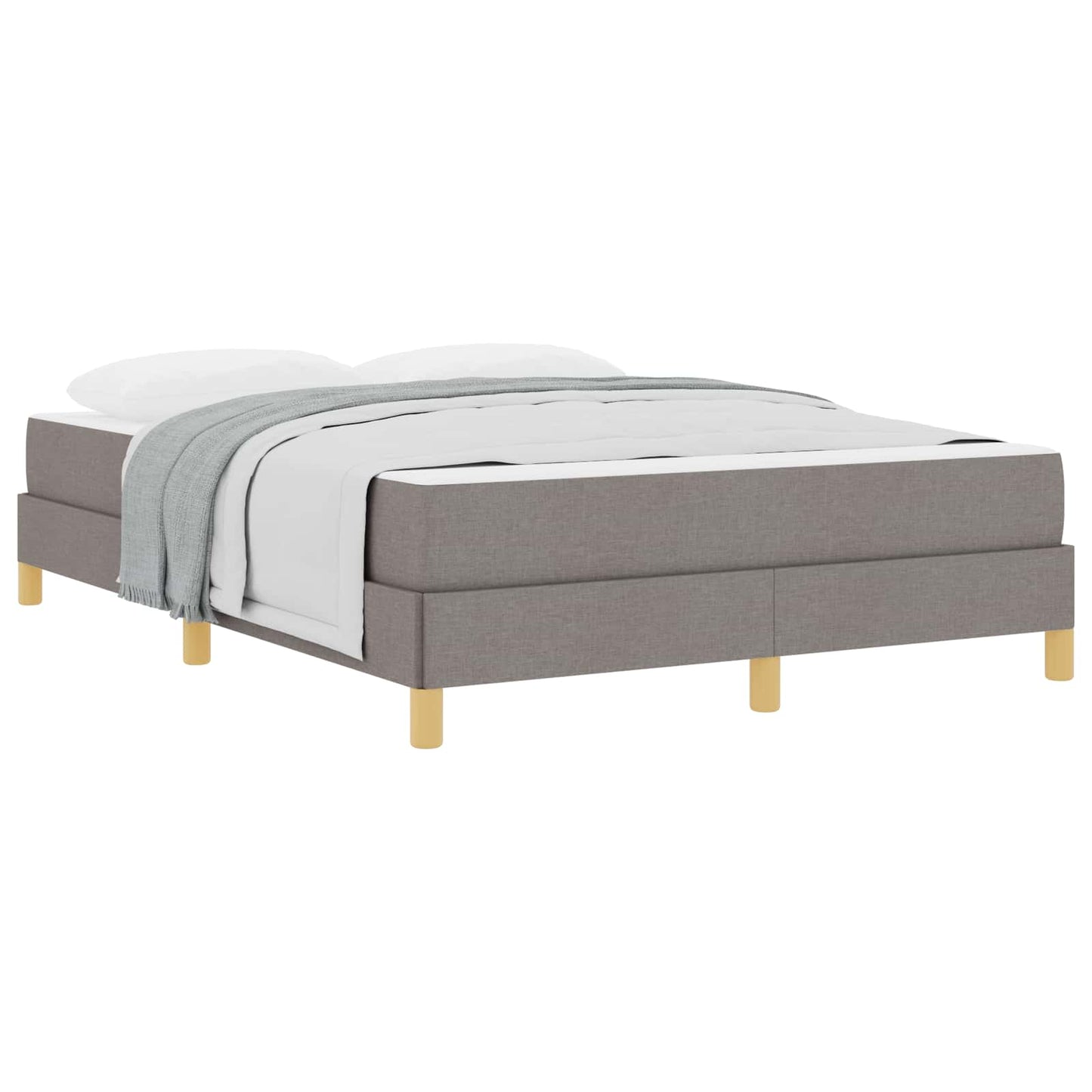 Boxspringbett mit Matratze Taupe 140 x 200 cm Stoff
