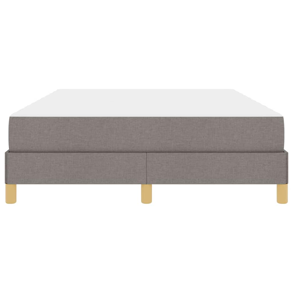 Boxspringbett mit Matratze Taupe 140 x 200 cm Stoff