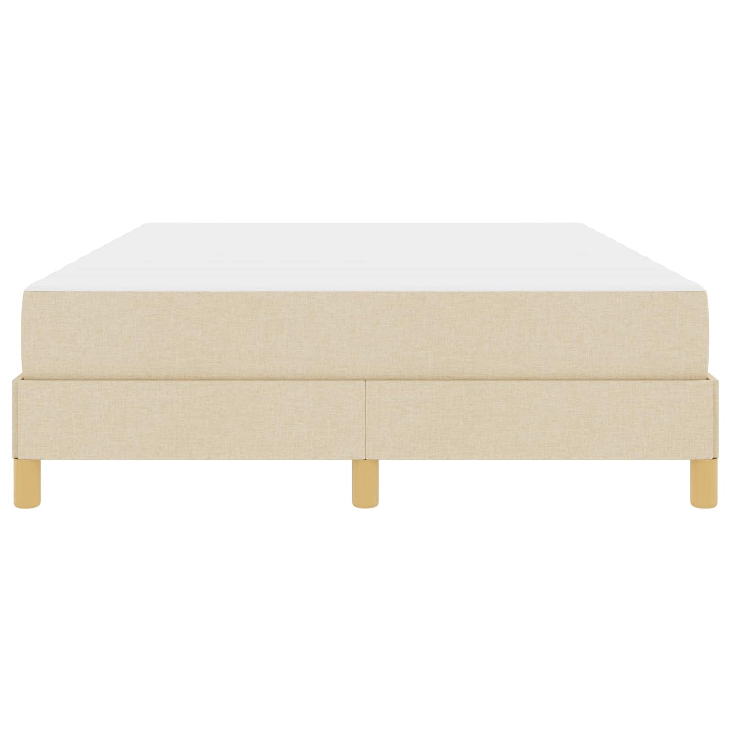 Boxspringbett mit Matratze Creme 140 x 200 cm Stoff