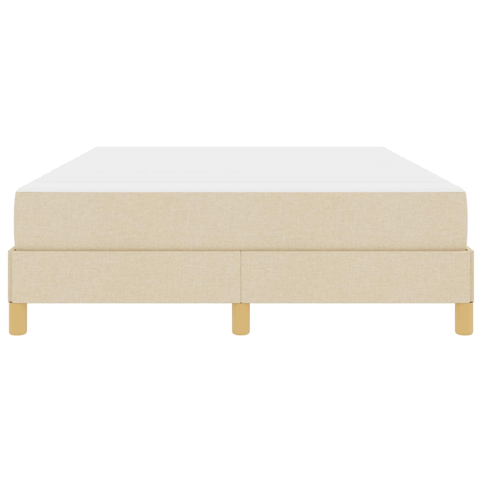Boxspringbett mit Matratze Creme 140 x 200 cm Stoff