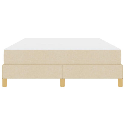 Boxspringbett mit Matratze Creme 140 x 200 cm Stoff
