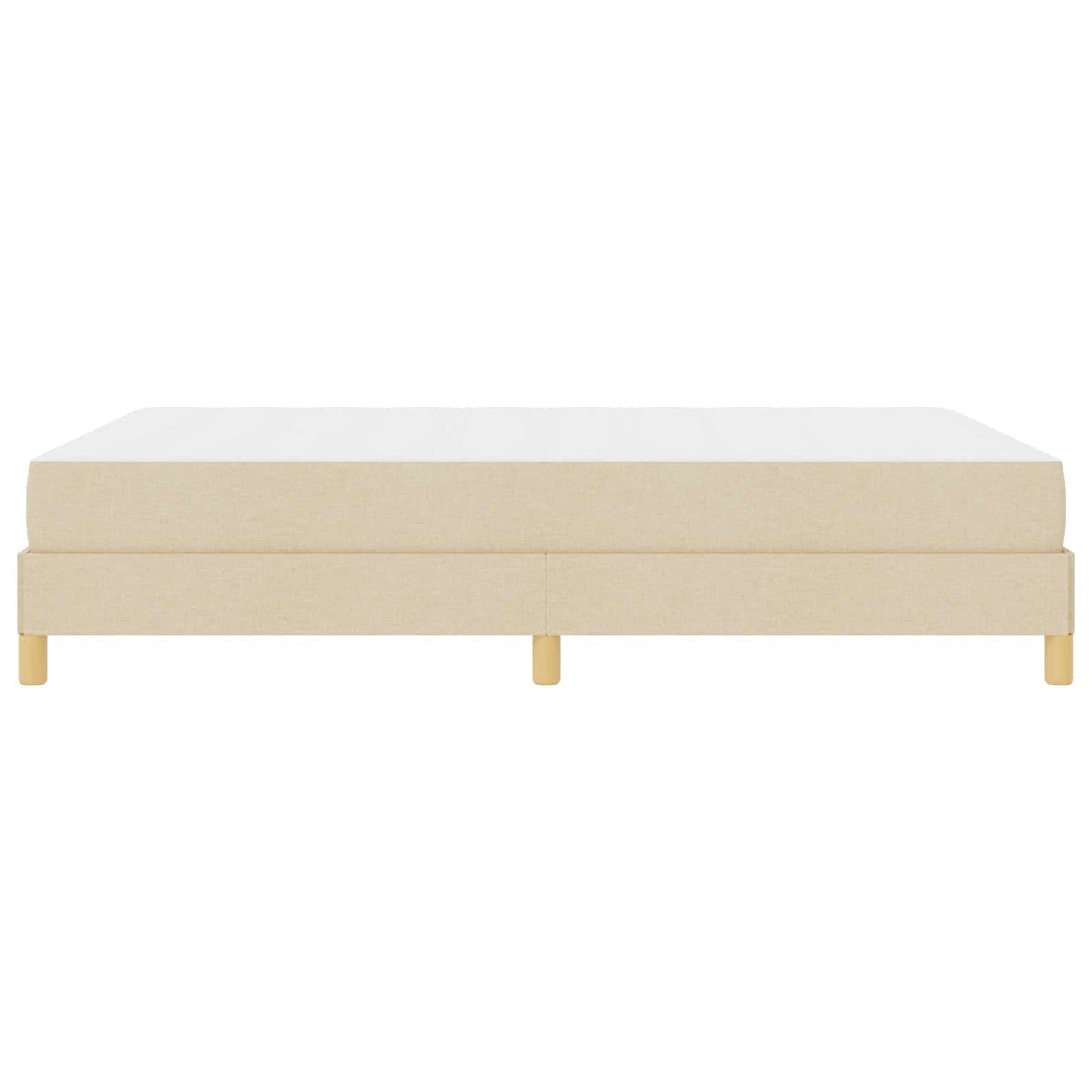 Boxspringbett mit Matratze Creme 140 x 200 cm Stoff