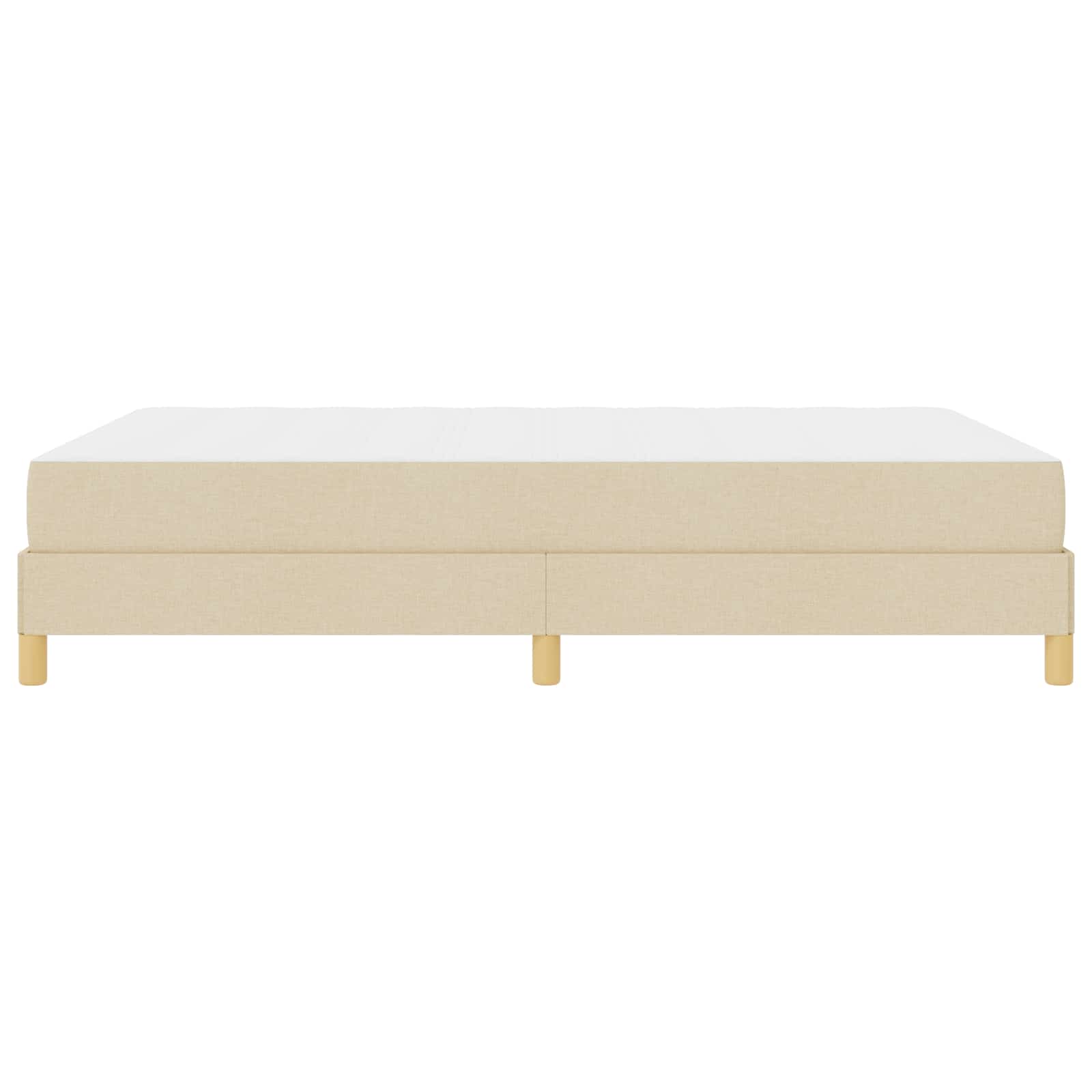 Boxspringbett mit Matratze Creme 140 x 200 cm Stoff