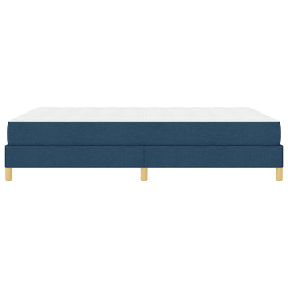 Boxspringbett mit Matratze Blau 140 x 200 cm Stoff