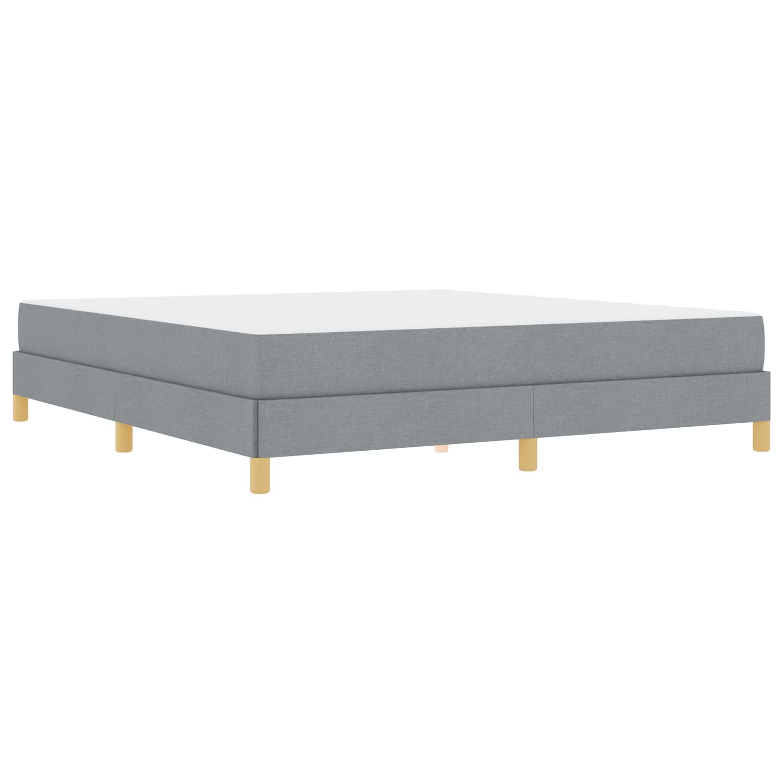 Boxspringbett mit Matratze Hellgrau 180 x 200 cm Stoff