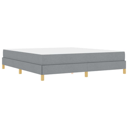 Boxspringbett mit Matratze Hellgrau 180 x 200 cm Stoff