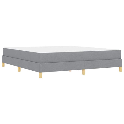 Boxspringbett mit Matratze Hellgrau 180 x 200 cm Stoff