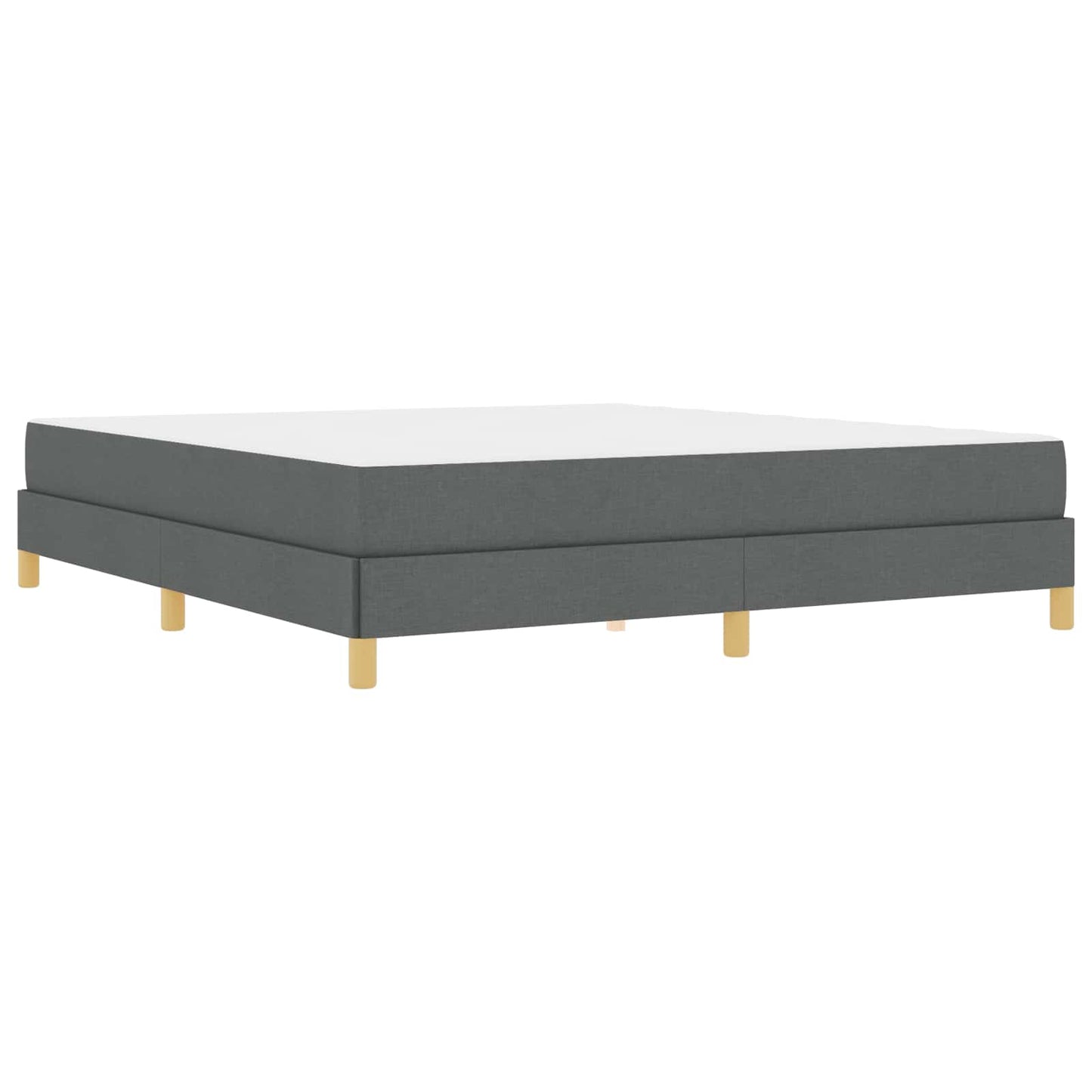 Boxspringbett mit Matratze Dunkelgrau 180 x 200 cm Stoff