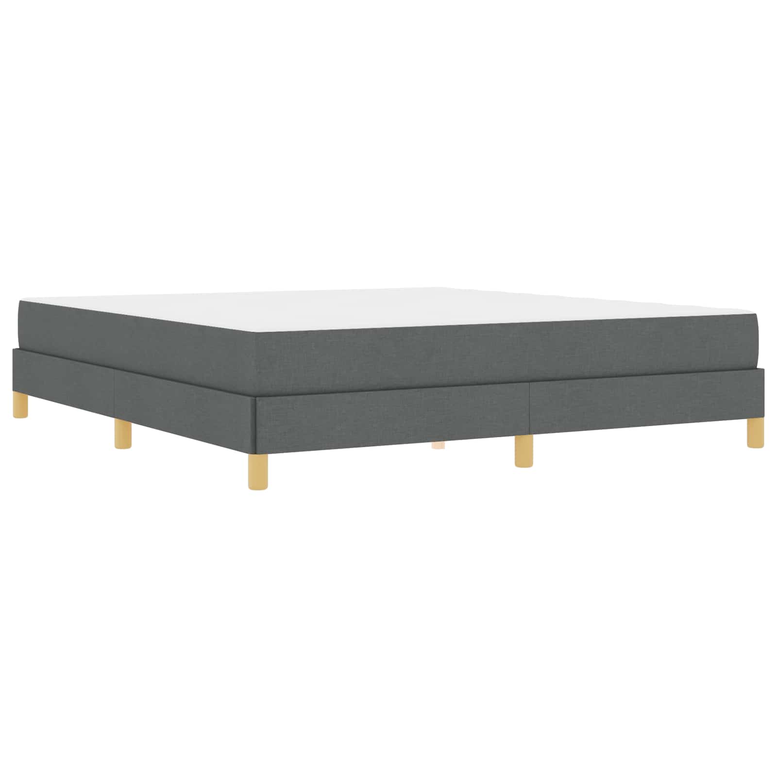 Boxspringbett mit Matratze Dunkelgrau 180 x 200 cm Stoff