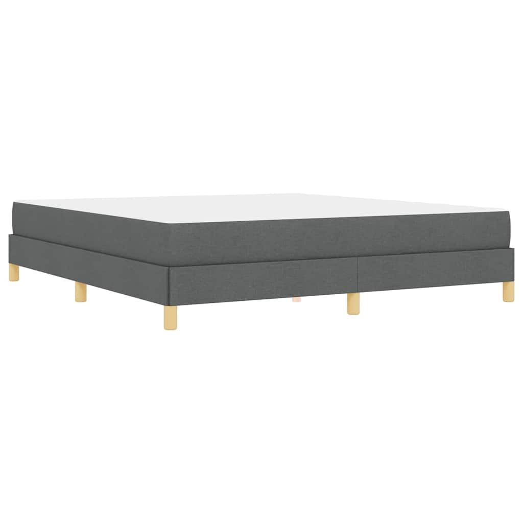 Boxspringbett mit Matratze Dunkelgrau 180 x 200 cm Stoff