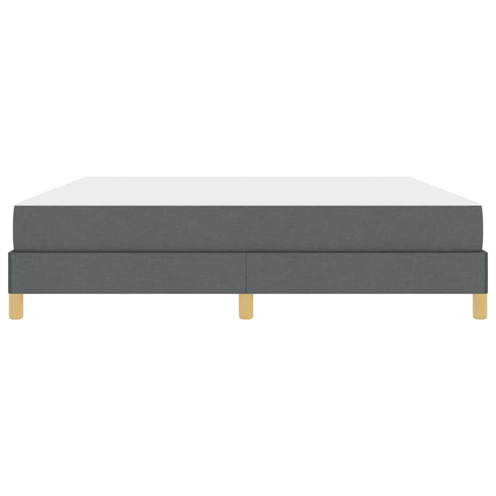 Boxspringbett mit Matratze Dunkelgrau 180 x 200 cm Stoff