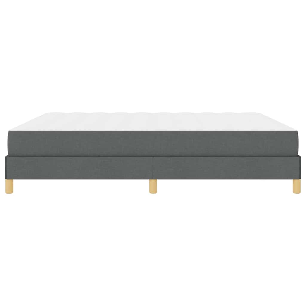 Boxspringbett mit Matratze Dunkelgrau 180 x 200 cm Stoff