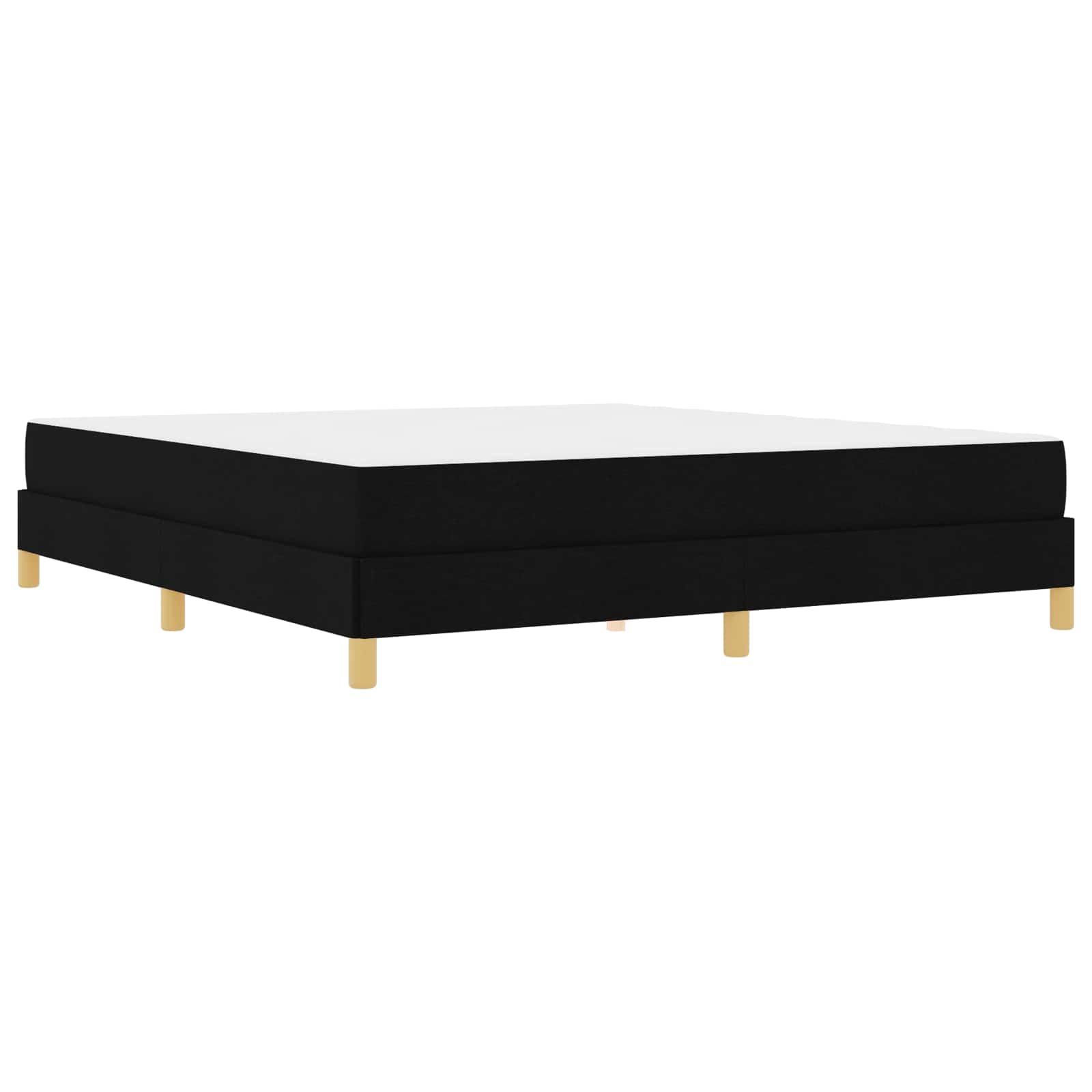 Boxspringbett mit Matratze Schwarz 180 x 200 cm Stoff