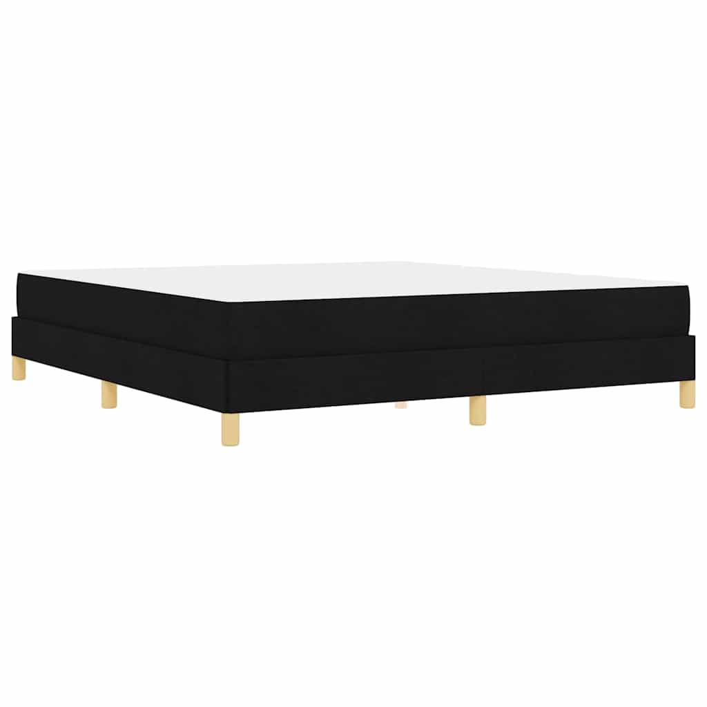 Boxspringbett mit Matratze Schwarz 180 x 200 cm Stoff