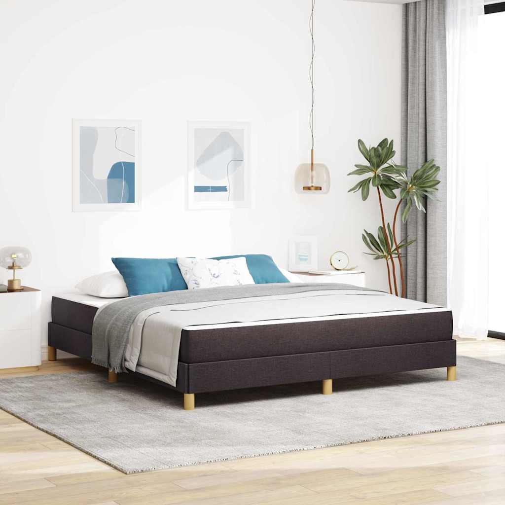 Boxspringbett Braun 180 x 200 cm Stoff, Ingenieurholz
