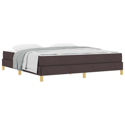 Boxspringbett mit Matratze Dunkelbraun 180 x 200 cm Stoff