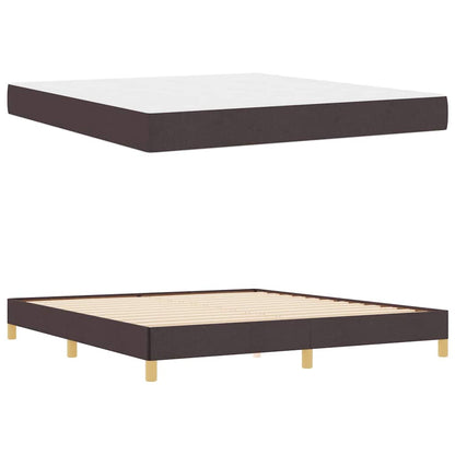 Boxspringbett mit Matratze Dunkelbraun 180 x 200 cm Stoff