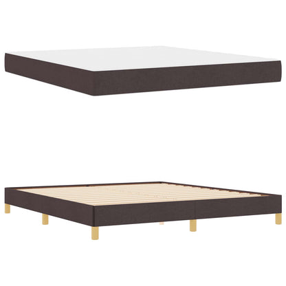 Boxspringbett mit Matratze Dunkelbraun 180 x 200 cm Stoff