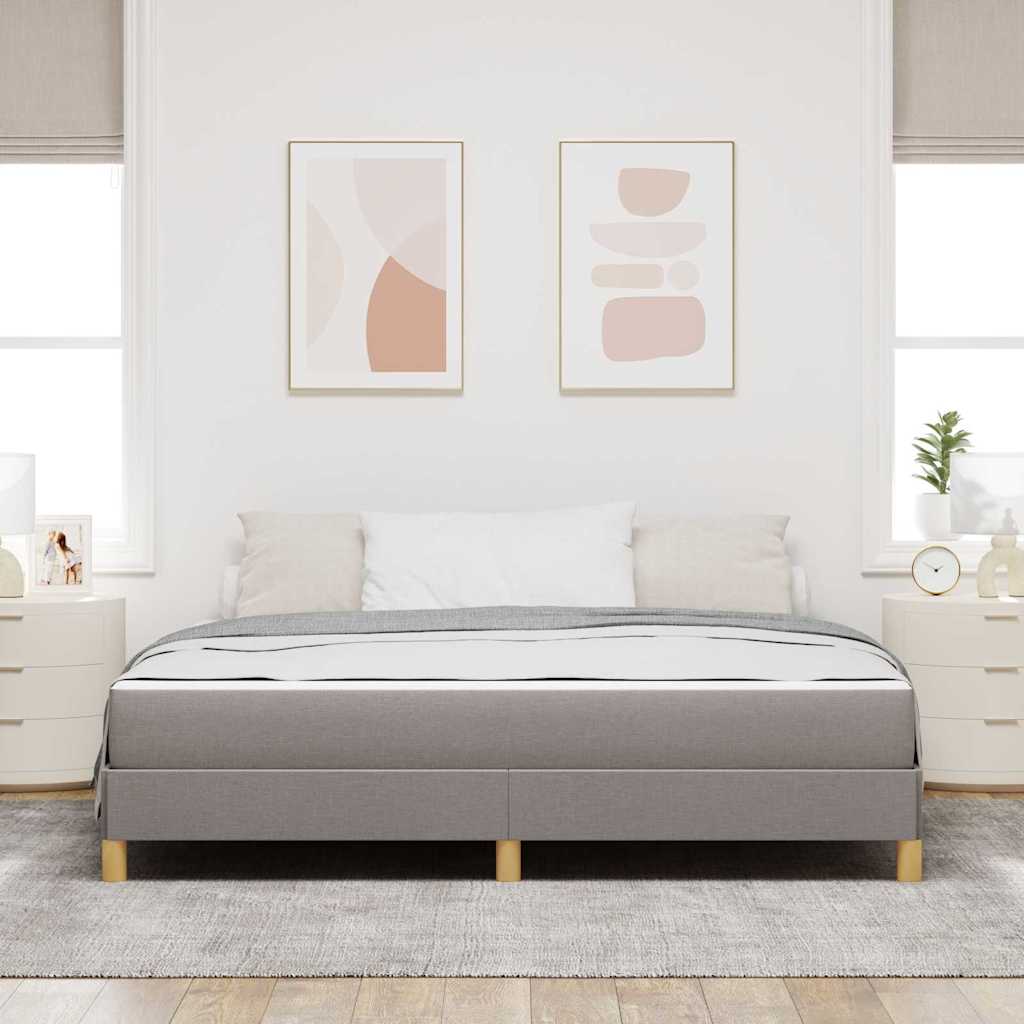 Boxspringbett mit Matratze Taupe 180 x 200 cm Stoff