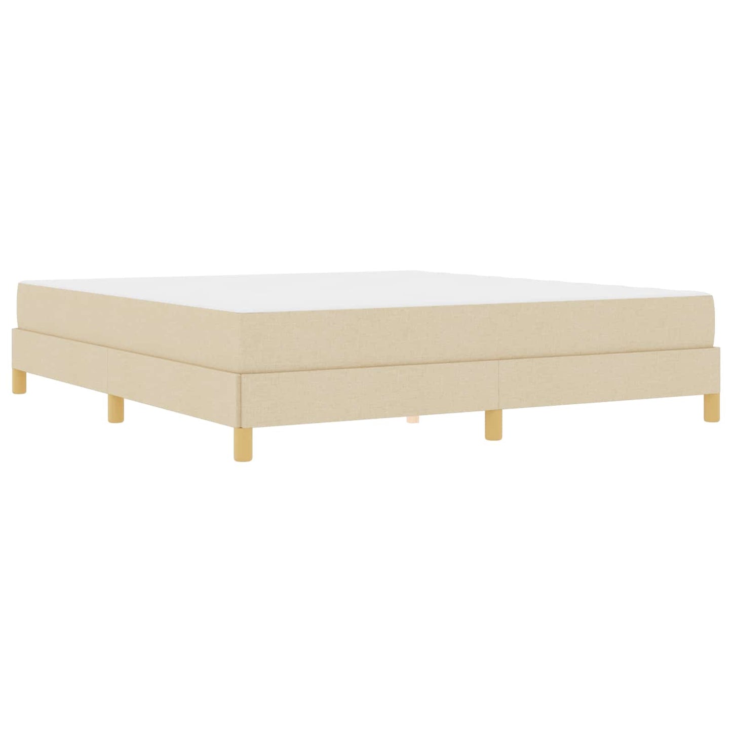 Boxspringbett mit Matratze Creme 180 x 200 cm Stoff