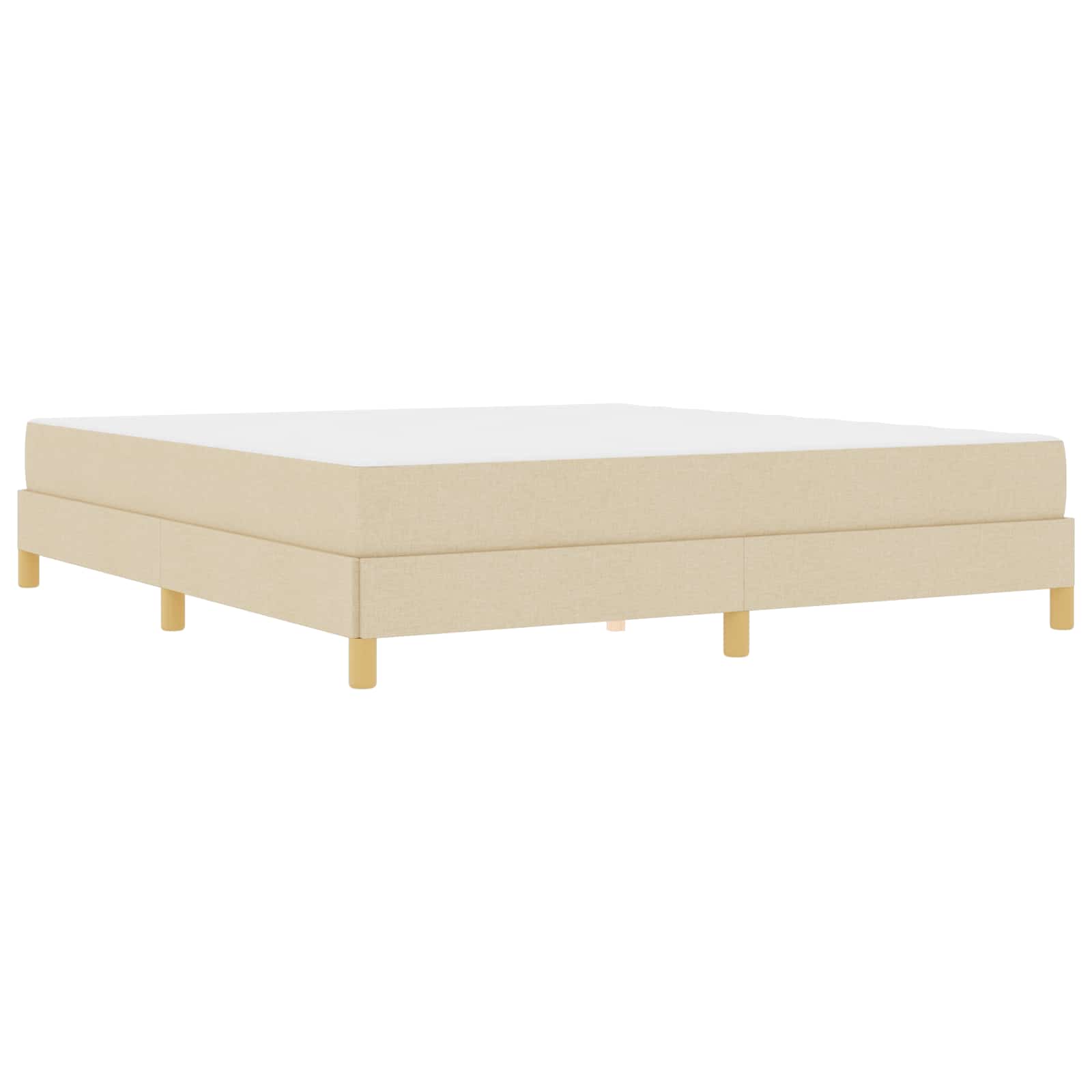 Boxspringbett mit Matratze Creme 180 x 200 cm Stoff