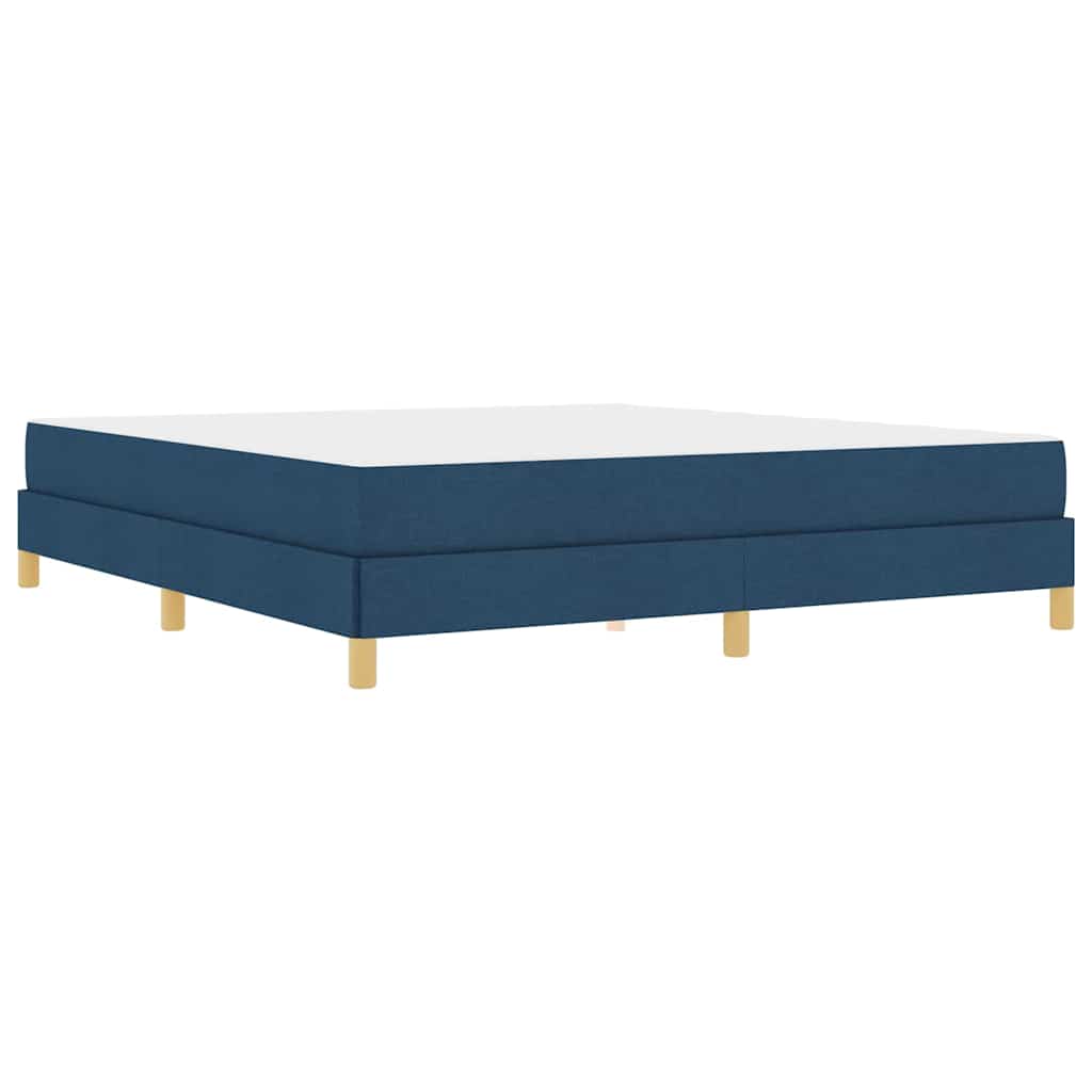 Boxspringbett Blau, Braun 180 x 200 cm Stoff, Ingenieurholz