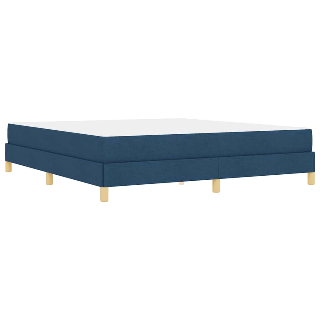 Boxspringbett Blau, Braun 180 x 200 cm Stoff, Ingenieurholz