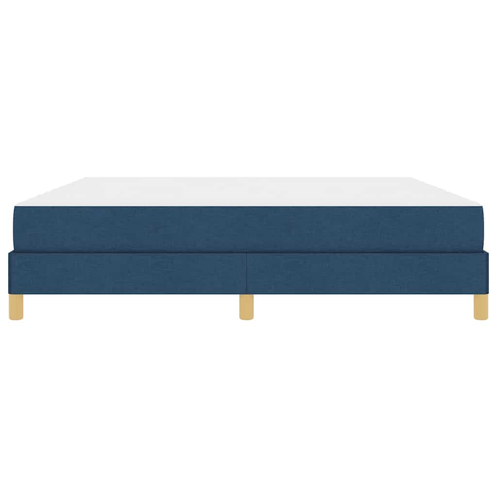 Boxspringbett Blau, Braun 180 x 200 cm Stoff, Ingenieurholz