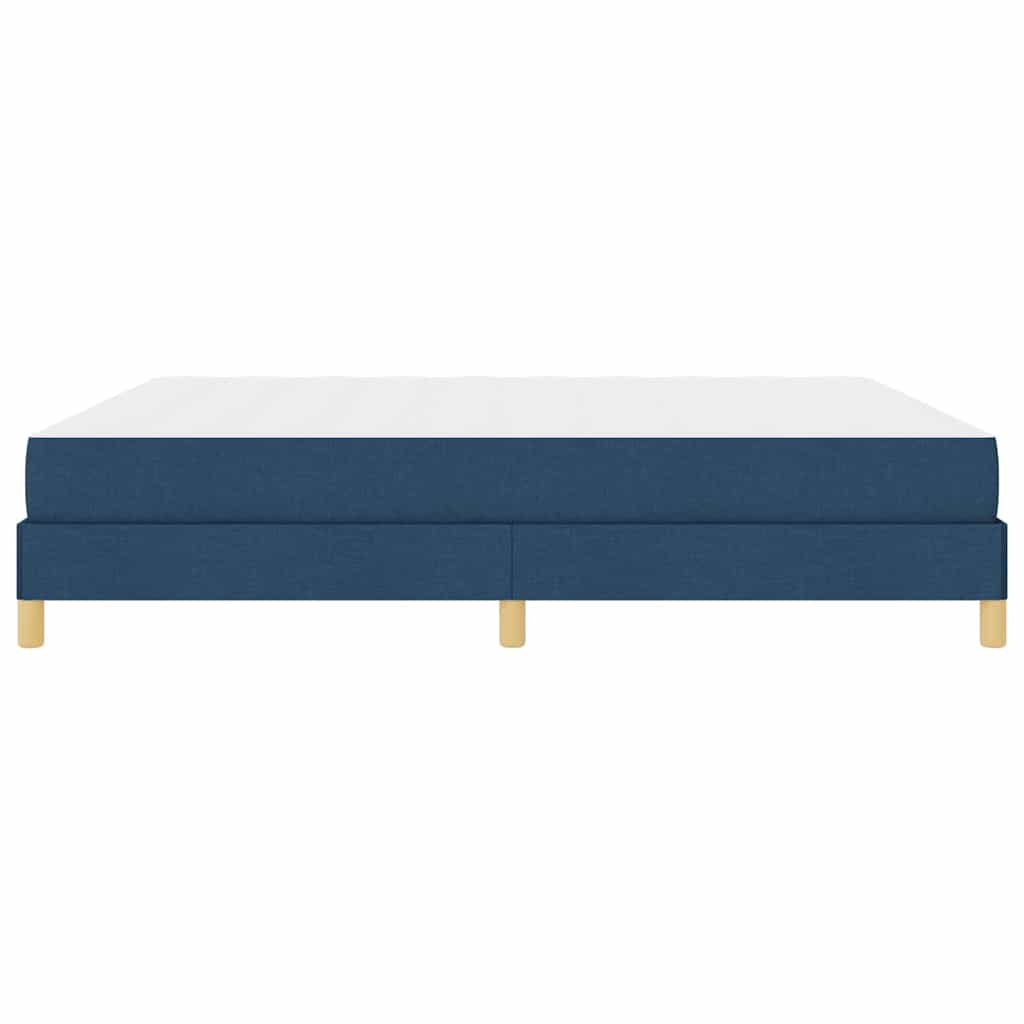 Boxspringbett Blau, Braun 180 x 200 cm Stoff, Ingenieurholz